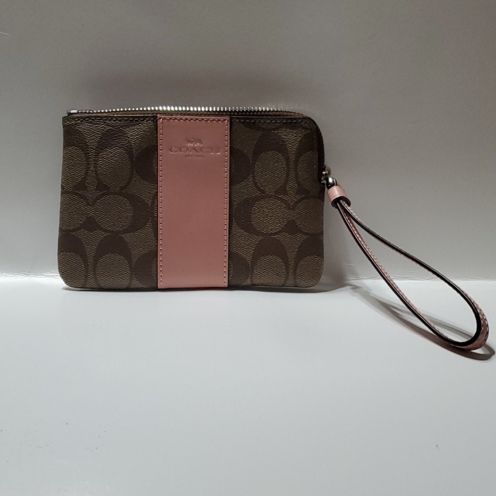 Coach corner zip wristlet